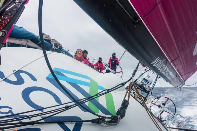 Onboard Team SCA - Wind and rough sea in the Southern Ocean - Leg five to Itajai - Volvo Ocean Race 2015 © Anna-Lena Elled/Team SCA